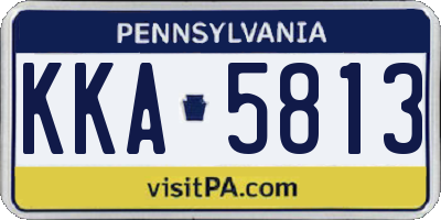 PA license plate KKA5813
