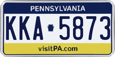 PA license plate KKA5873