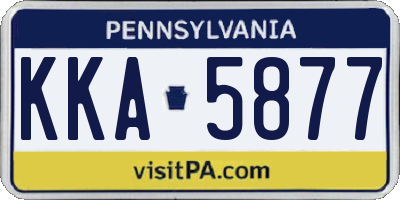 PA license plate KKA5877