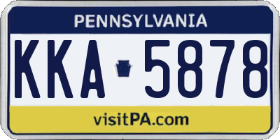 PA license plate KKA5878