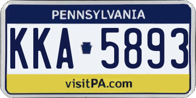 PA license plate KKA5893