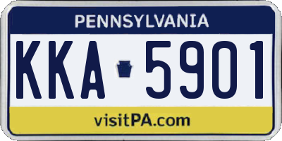 PA license plate KKA5901