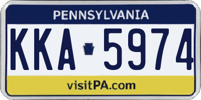 PA license plate KKA5974