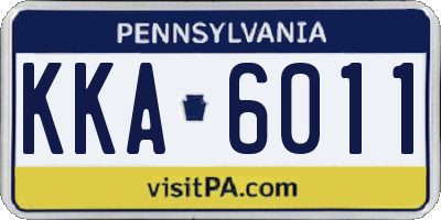 PA license plate KKA6011