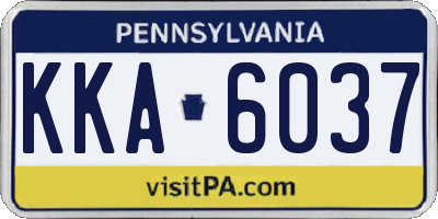 PA license plate KKA6037