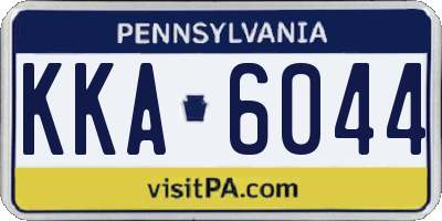 PA license plate KKA6044