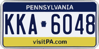 PA license plate KKA6048