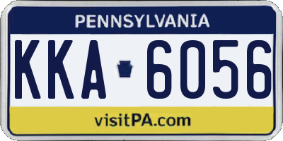PA license plate KKA6056