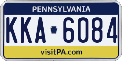 PA license plate KKA6084