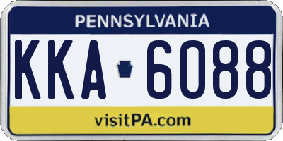 PA license plate KKA6088