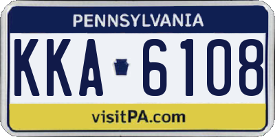PA license plate KKA6108