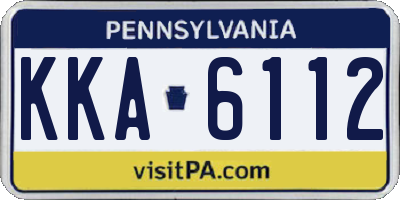 PA license plate KKA6112