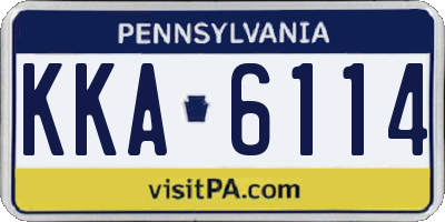 PA license plate KKA6114