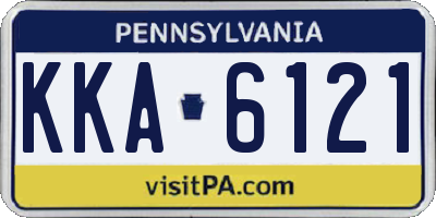 PA license plate KKA6121