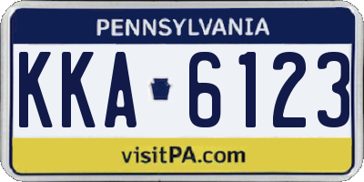 PA license plate KKA6123