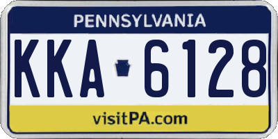 PA license plate KKA6128