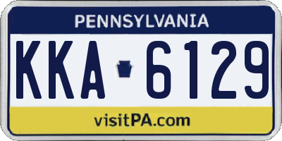 PA license plate KKA6129