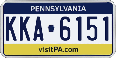 PA license plate KKA6151