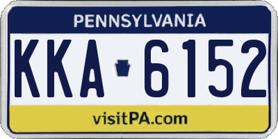 PA license plate KKA6152
