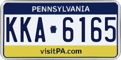 PA license plate KKA6165