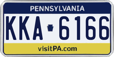 PA license plate KKA6166