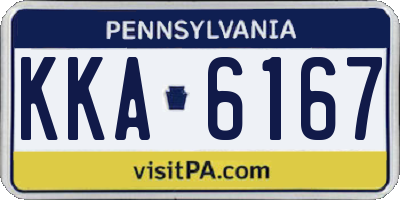 PA license plate KKA6167