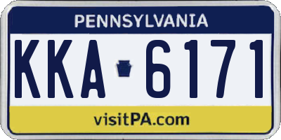 PA license plate KKA6171