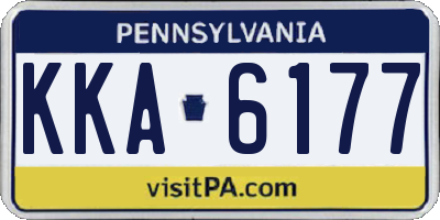 PA license plate KKA6177