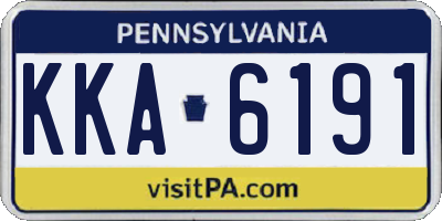PA license plate KKA6191
