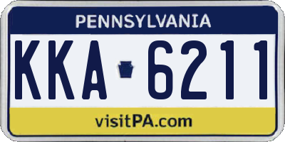 PA license plate KKA6211