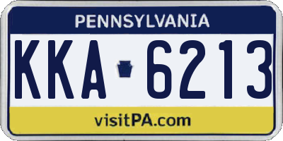 PA license plate KKA6213