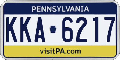 PA license plate KKA6217