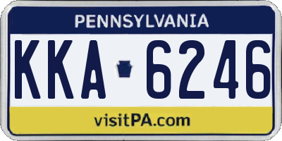 PA license plate KKA6246