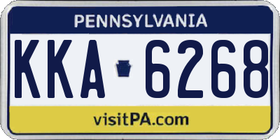 PA license plate KKA6268