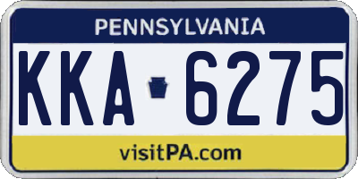 PA license plate KKA6275