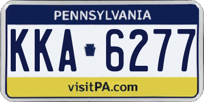 PA license plate KKA6277