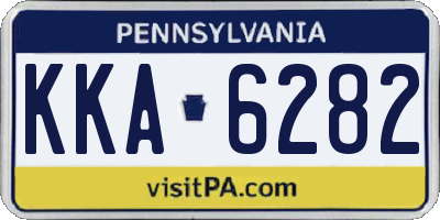 PA license plate KKA6282