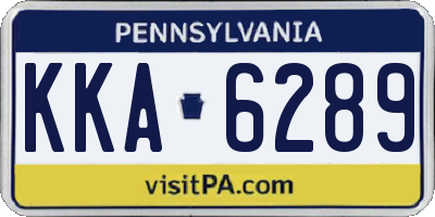 PA license plate KKA6289