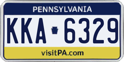 PA license plate KKA6329