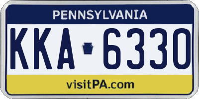 PA license plate KKA6330