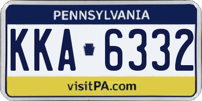 PA license plate KKA6332
