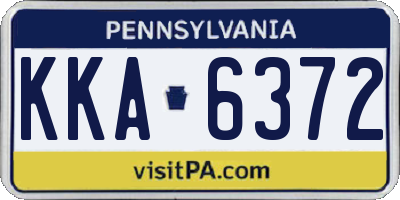 PA license plate KKA6372