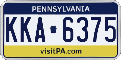 PA license plate KKA6375