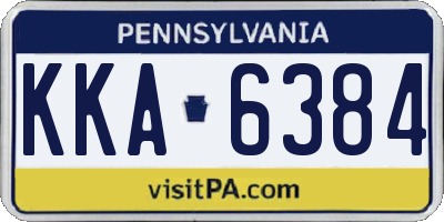 PA license plate KKA6384