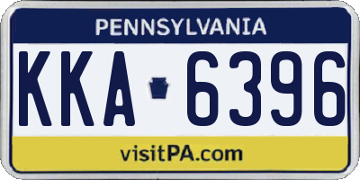 PA license plate KKA6396