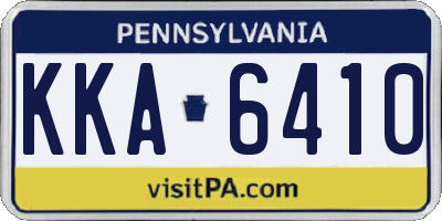 PA license plate KKA6410