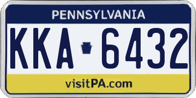 PA license plate KKA6432