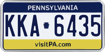 PA license plate KKA6435