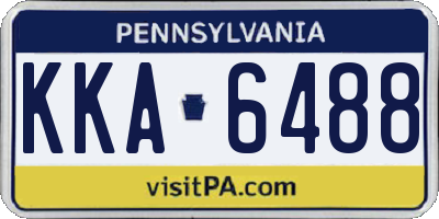 PA license plate KKA6488