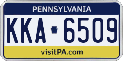 PA license plate KKA6509